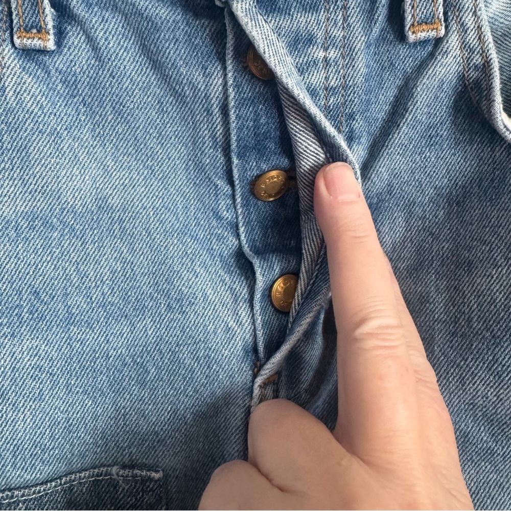 B Sides Arts Mid High Straight Patchwork Jeans - image 7